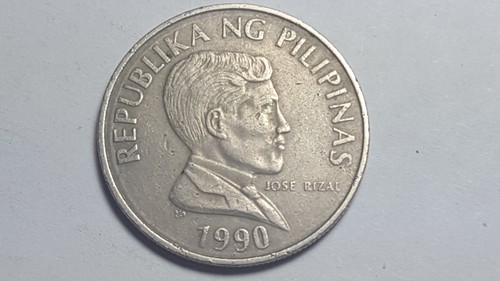 1990 republika ng pilipinas jose rizal 1 piso large type coins
