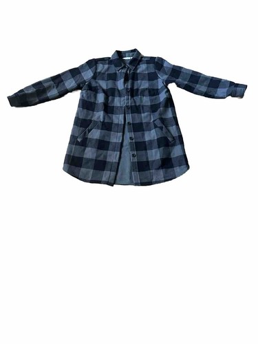 Joan Rivers grey/black buffalo check jacket with fleece lining Size M buttons - Picture 2 of 21