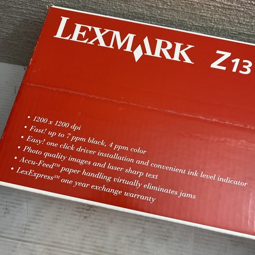 Lexmark Z13 BRAND NEW IN BOX Inkjet Digital Photo Printer Color Jetprinter - Picture 5 of 9