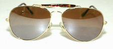 NWT Vintage 90's Aviator Metal Designer Sport Sunglasses S.Gold