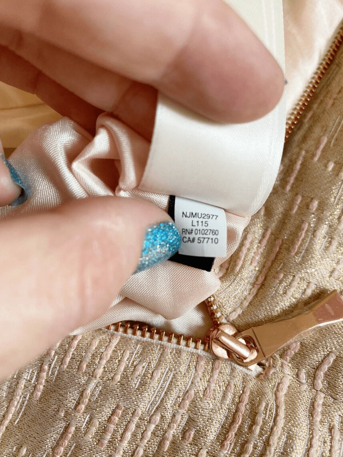 Abito Kate Spade Della tutto ciò che glittera dietro zip senza maniche 6 blush