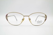 Vintage Luxottica 2172 Gold Multicolored Oval Glasses Eyeglass Frame NOS