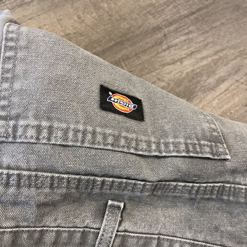 Dickies grau Canvas Carpenter Cargo Tasche Baggy Herren Arbeitshose Größe 42x32 Y2k - Bild 9 von 10
