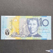 2015 UNC $10 Stevens/Fraser DE PREFIX POLYMER BANKNOTE BANK NOTE