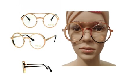 Steam Punk Retro Victorian Metal Rim Rose Gold Round Circle Lens  EyeGlasses