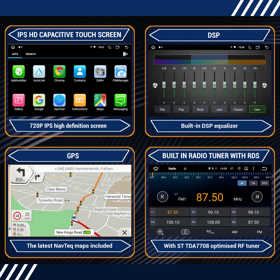 CarPlay Radio For Mercedes Sprinter Vito W639 Android Auto Sat Nav GPS Head Unit - Image 3 of 4