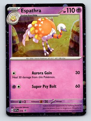 Stage 1 Espathra HP 110 Super Psy Bolt Attack Rarity Pink Background