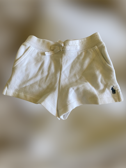 Polo Ralph Lauren BIANCO pony pantaloncino ragazza US 3T