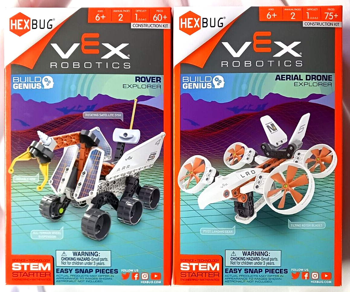 HEX BUG VEX ROBOTICS AERIAL DRONE AND ROVER EXPLORER LOT OF