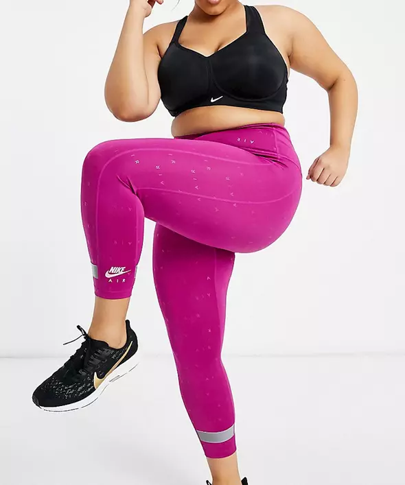 NIKE LEGGINGS SIZE 1XL UK 18 20 GYM RUN DANCE YOGA PINK DA3114 564