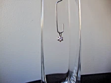 VTG 1980s HANDCRAFTED 6MM CUBIC ZIRCONIA 6 PRONG 14KT GOLD FILLED SLIDE PENDANT