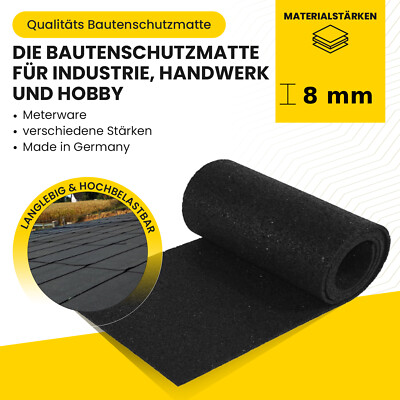 (15,80 /m²) Antirutschmatte Bautenschutzmatte 8 mm Gummimatten Schrotmatte