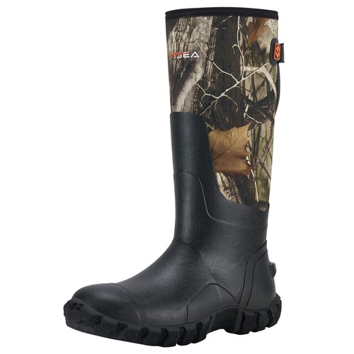 HISEA Men's Rain Boots Waterproof Insulated Fishing Hunting Farm Mud Work Boots - Picture 50 of 52
