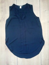 Blusentop H&M Dunkelblau Longbluse 34