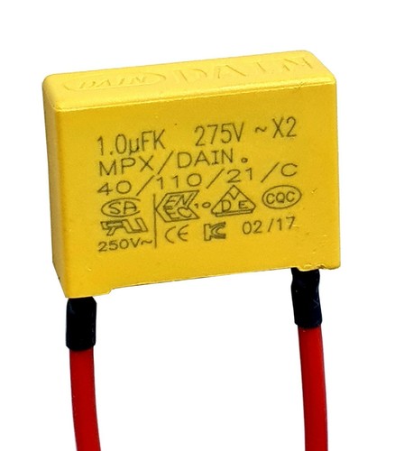1.0uF 275v X2 MPX 40/110/21 suppressor Capacitor pitch 22mm flexi 1uF –ref:cx832 - Picture 1 of 4