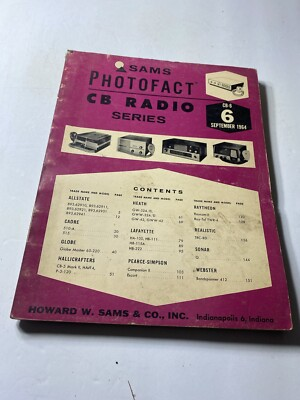 #ad Sams Photofact CB Radio Series CB 6 September 1964 $9.99