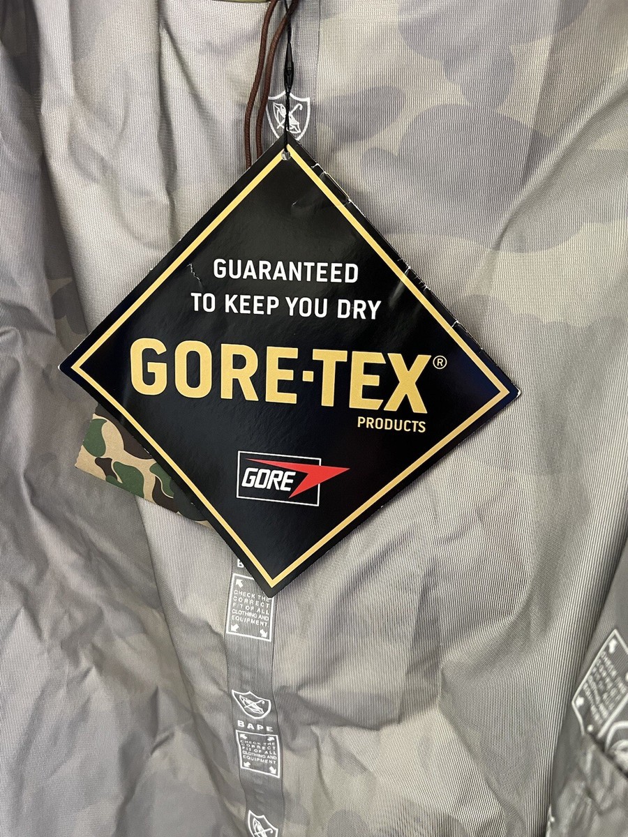 A Bathing Ape Bape Gore-Tex Trench Coat Rain Jacket Camo Sz M | eBay