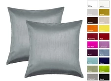 Aiking Home Solid Faux Silk Decorative Pillow Cover (Set of 2), multi-size/color