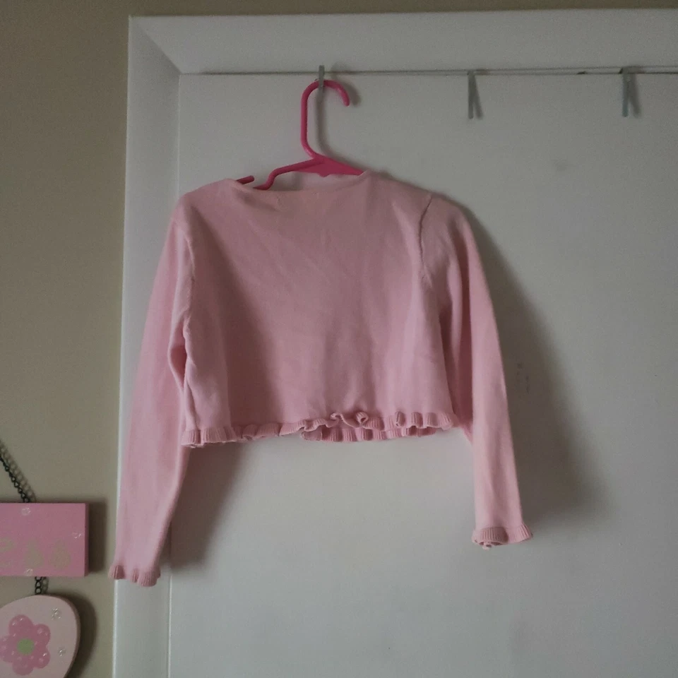 Niña Cenicienta ROSA Encogerse de hombros Volantes Bordados Rosas talla 6 Foto 2 de 4