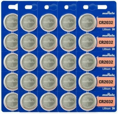 100 x Fresh SONY/MURATA CR2032 DL2032 ECR2032 CMOS Lithium 3V Battery Exp 2030