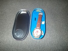 Fantasma Sesame Street Elmo Goldtone Musical Watch Leather- NEEDS BATTERY