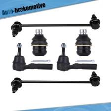 6x Front Lower Ball Joints Sway Bar Tie Rod For 2007-2017 Jeep Compass Patriot