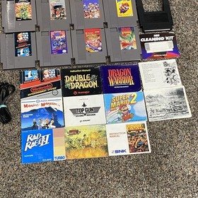 Nintendo NES System Console Bundle New 72 Pin Connector + Game Lot Works Perfect