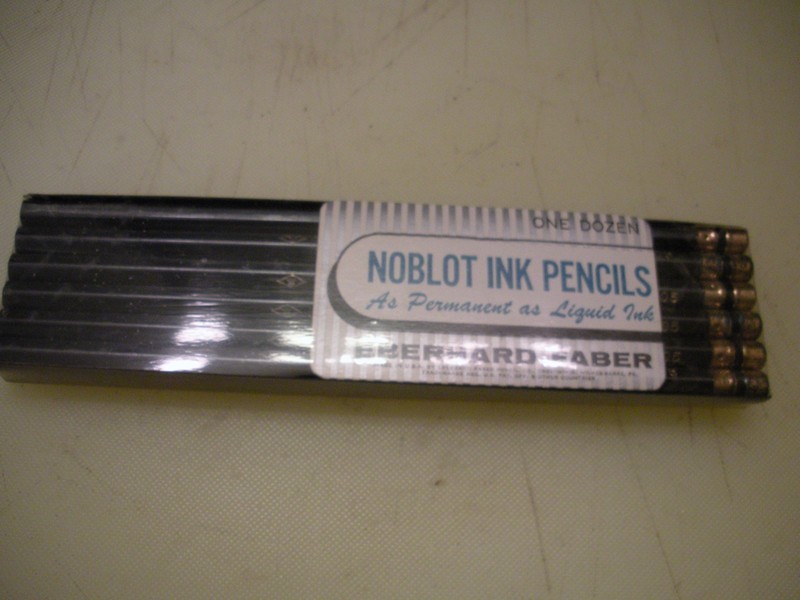 VINTAGE OEBERHARD FABER NUMBER 705 NOBLOT INK PENCILS ONE DOZEN 12 GOLD TIPS 4