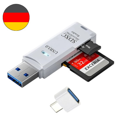 USB 3.0 Kartenleser 2 in 1 SD Micro SD PRO TF High Speed Card Reader Adapter PC