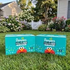  2 Pack Pampers Baby Dry Baby Diapers Size 5, 78 Count