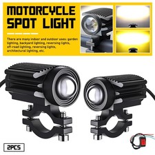 60W LED Spot Light auxiliary Motorcycle Headlight Driving Fog Lamp Universal M