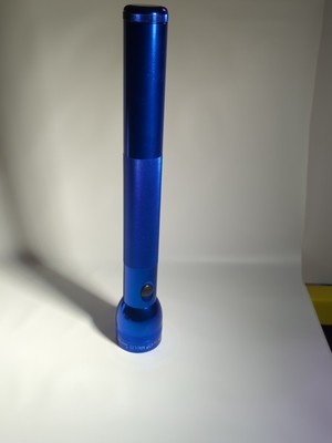 VTG Maglite New 4D Cell Blue New LED & GLASS Lens, 14.75