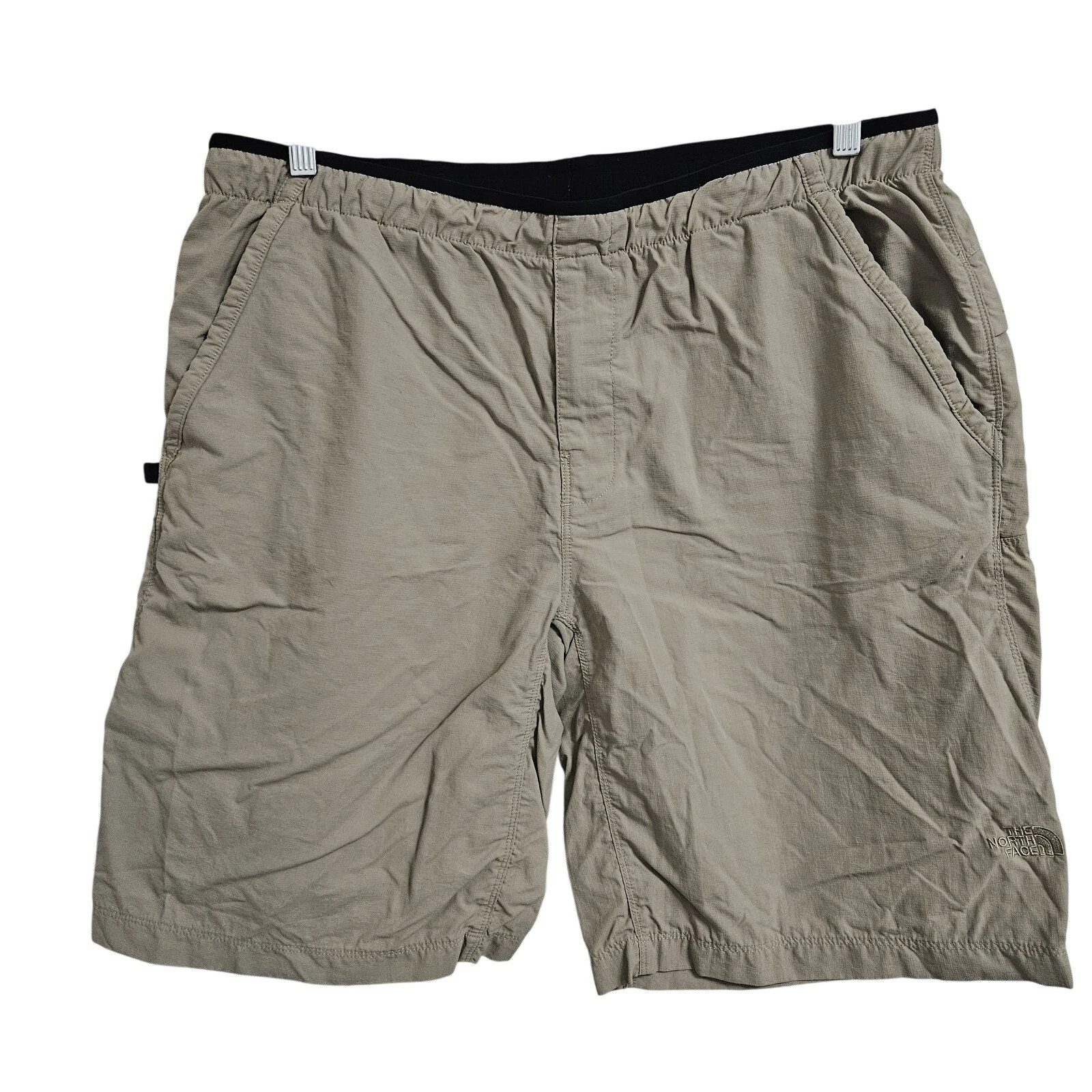 The North Face Shorts Mens Lg Khaki Tan Hiking Outdoor Ripstop Nylon Quick Dry