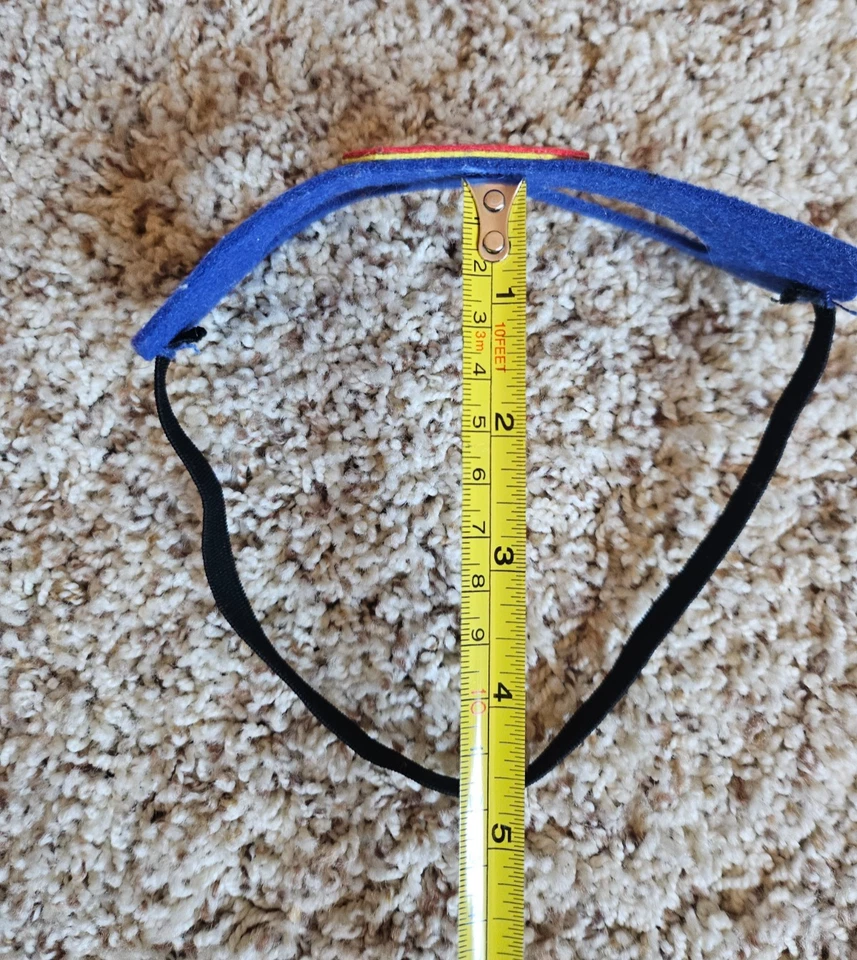 Fantasia máscara de feltro super-herói azul criança ou animal de estimação - Imagem 3 de 4