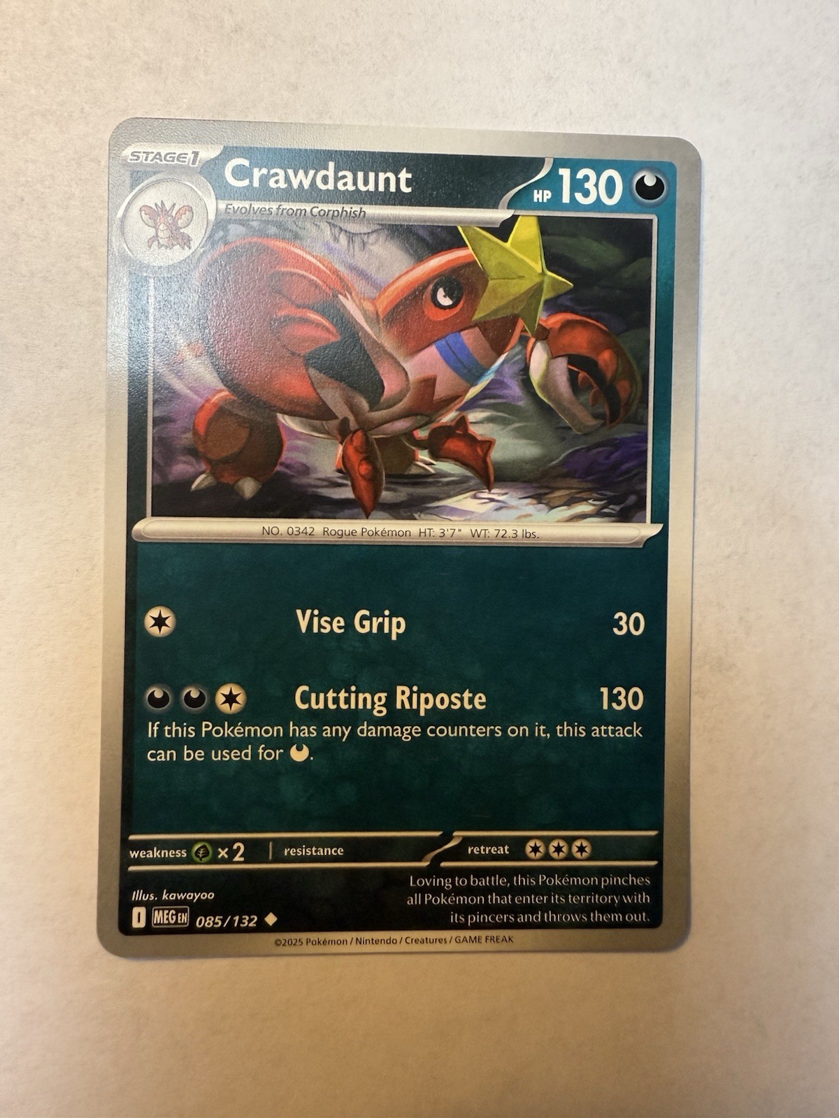 Crawdaunt 085/132 Me01: Mega Evolution Regular