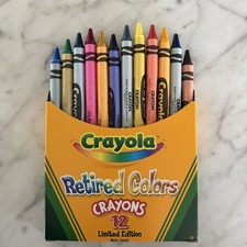 Crayola Retired Colors Crayons 12 Limited Edition New Coloring Maize Raw Umber