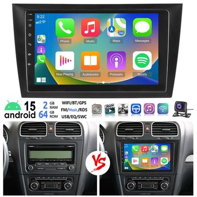 DAB+ Für VW GOLF VI 2008-12 Carplay Autoradio Android 15 2+64G GPS Navi WIFI RDS