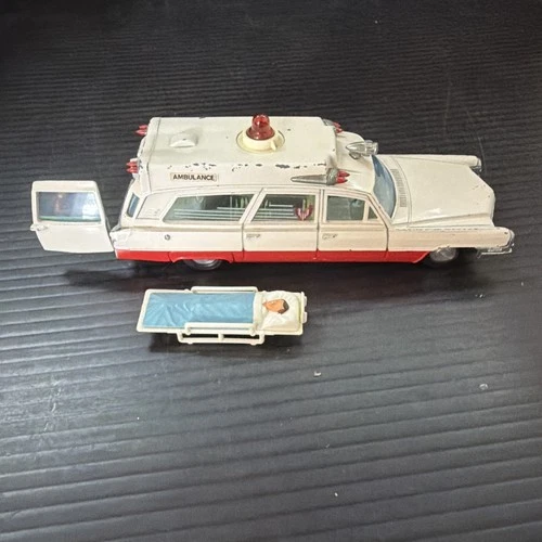 Vintage Dinky Toys Superior Rescuer Ambulance Cadillac Chassis Made In England