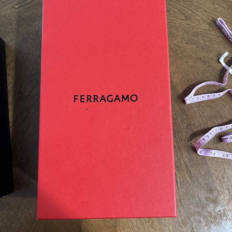 Ferragamo Empty Shoe Box Red  14 1/4" L x 5 3/4" H x 8 3/4" W Pre-Owned