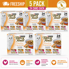5-Pack Fancy Feast Sliced Cat Wet Food Variety Pack – Total 120 CT / 360 OZ 0.71 per gallon
