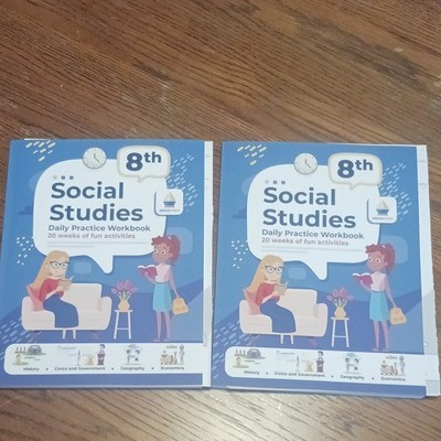 ArgoPrep 8th Grade Social Studies Daily Practice Workbook Paperback English