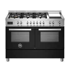 Bertazzoni PRO126G2ENET 120cm Duel Black Fuel Range Cooker, Griddle RRP £5,999