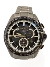 SEIKO Solar Wristwatch/Analog/Stainless/BLK/SLV/8X53 0AD0 2