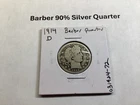 1914 D Barber 90% Silver Quarter from Denver Mint 031924 72u