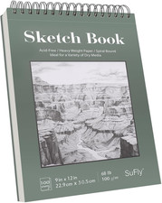 Sketch Book 9X12, Drawing Paper Pad-68Lb/100Gsm, Top Spiral Sketchbook Hardcover