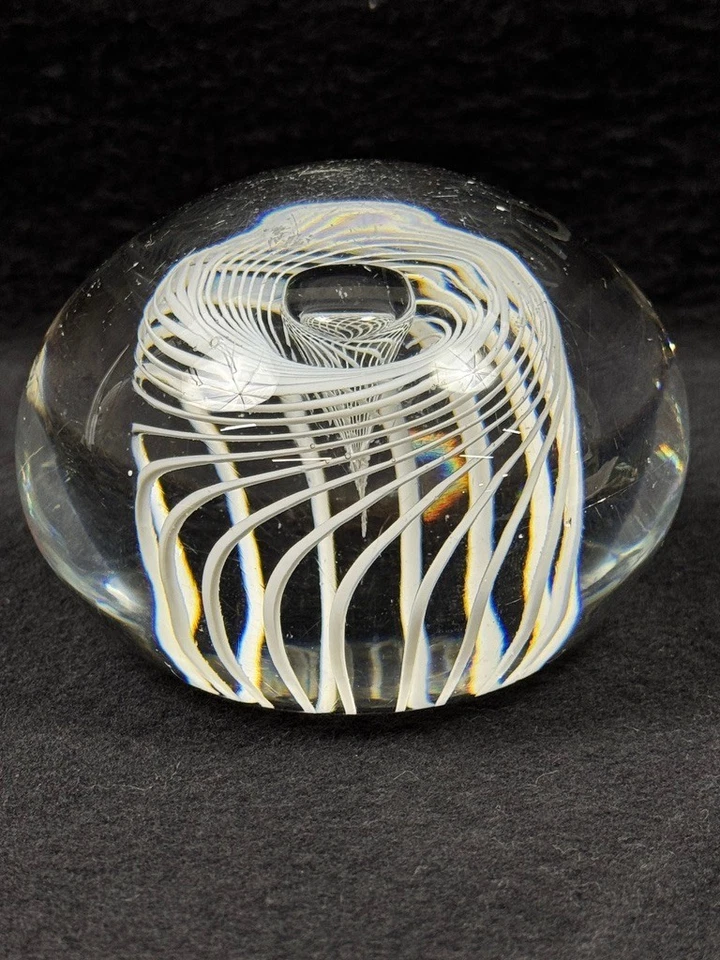 Vintage Steuben Crystal Paperweight Signed HEAVY! - image 3 of 4