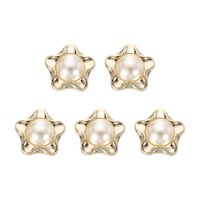 5 StüCk Gold Kunstperlen KnöPfe 18Mm Rund FüR NäHen Basteln #11