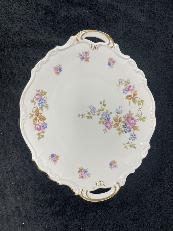 Edelstein Bavaria porcelain serving platter with floral decoration.
