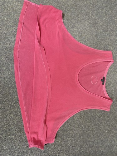 OSKA Pink Asymmetric Lagenlook Sleeveless Cotton Top Size Medium - Picture 4 of 7