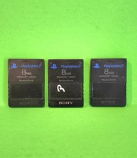 Sony Playstation 2 PS2 Official OEM MagicGate 8MB Memory Card Lot of 3 Tested